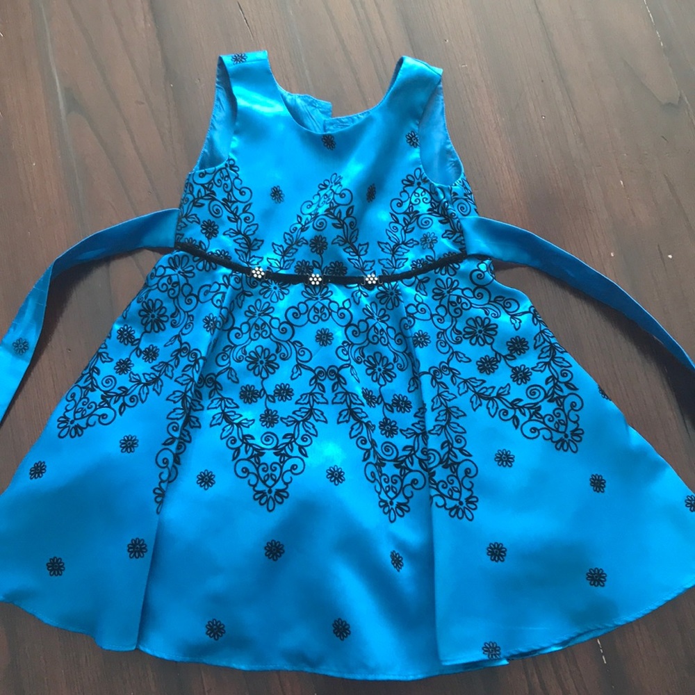 Teal girls dress
